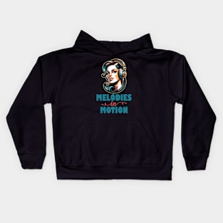 Women Listen to Music Kids Hoodie